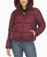 White Mark Women's Quilted Puffer Full Front Zipper Jacket