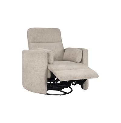 Parker Living 1 piece Polyester Burlap Manual Swivel Recliner chair