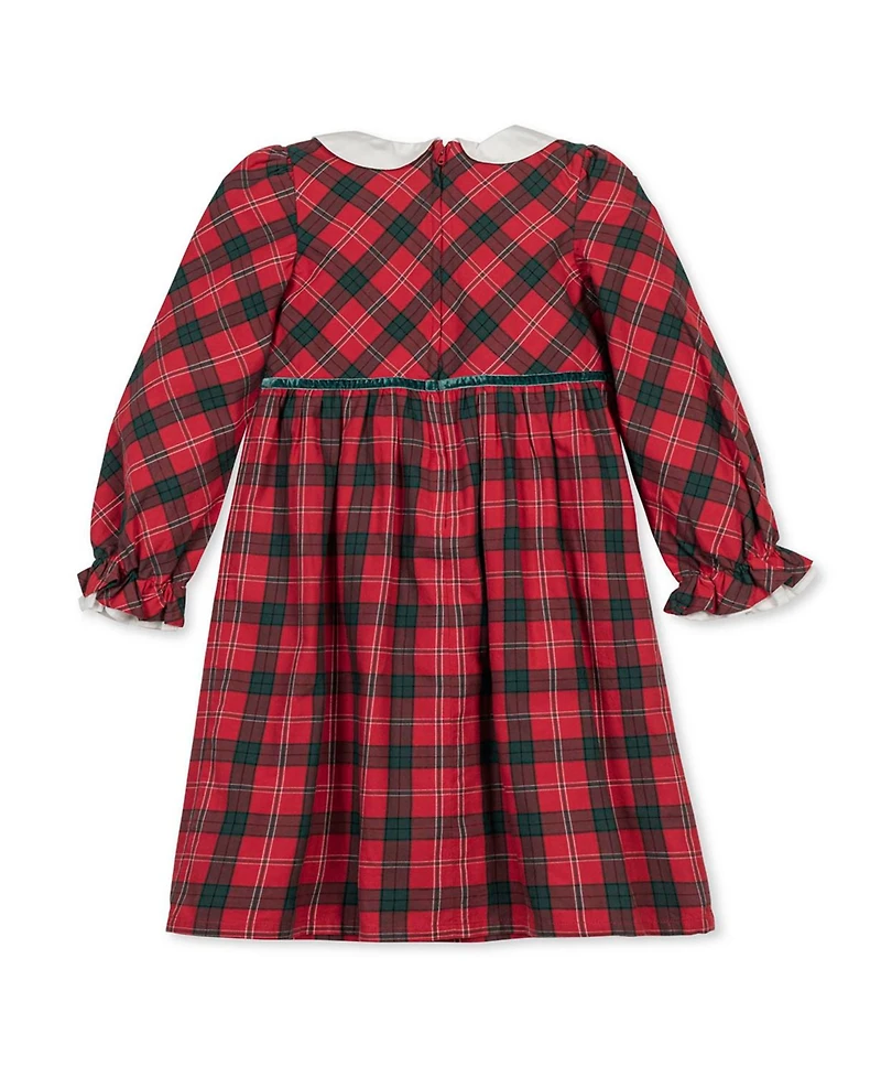 Hope & Henry Little and Big Girls' Organic Peter Pan Collar Dress with Ruffle Cuffs