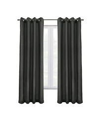 Commonwealth Edison Grommet Dressing Window Curtain Panel 52 X22x95 X22 Charcoal