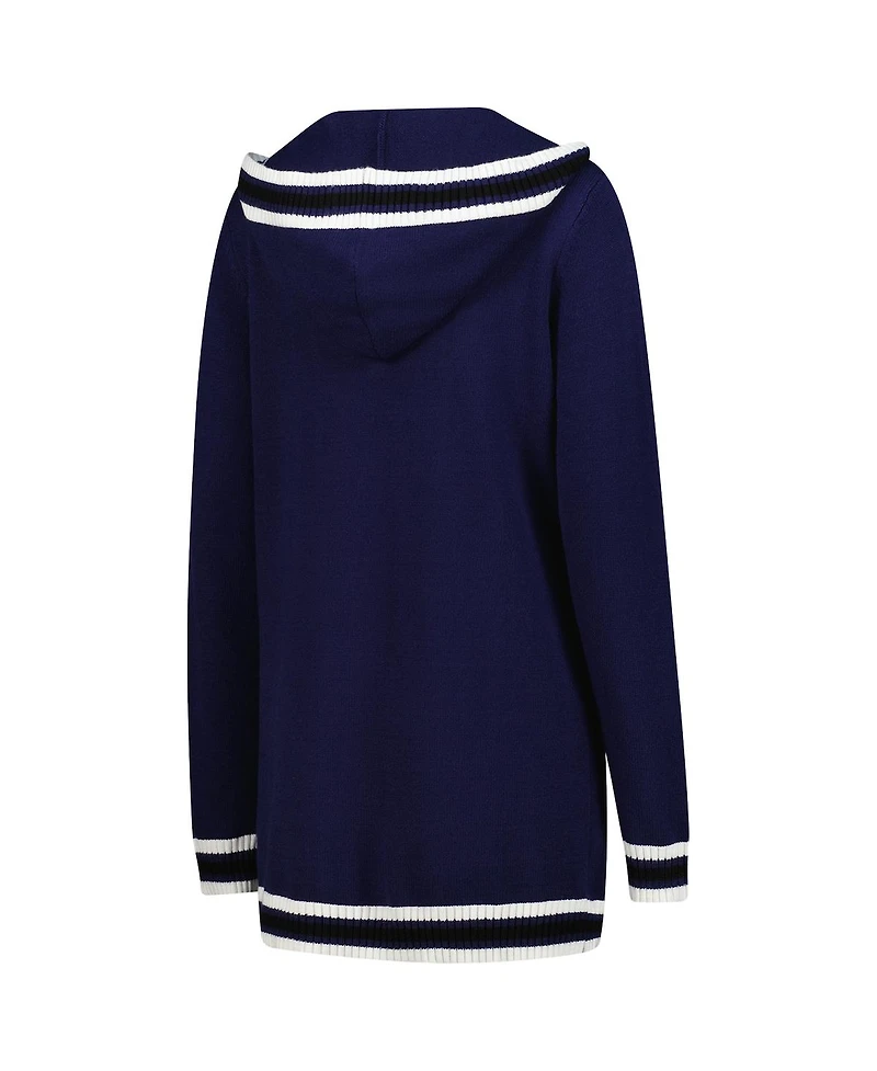Gameday Couture Women's Navy Illinois Fighting Illini Tri-Blend Rounded Stripe Sweater