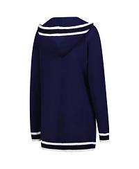 Gameday Couture Women's Navy Illinois Fighting Illini Tri-Blend Rounded Stripe Sweater