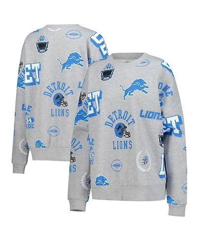 Gameday Couture Women's Heather Gray Detroit Lions Always On Repeat Fleece Sweatshirt