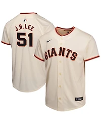 Nike Big Boys and Girls Jung Hoo Lee Cream San Francisco Giants Home Player Game Jersey