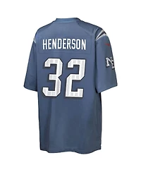 Nike Big Boys and Girls TreVeyon Henderson Storm Blue New England Patriots 2025 Rivalries Collection Game Jersey