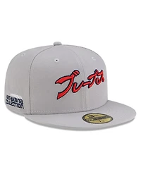 New Era x Hyperfly Men's Gray Atlanta Braves 59FIFTY Fitted Hat
