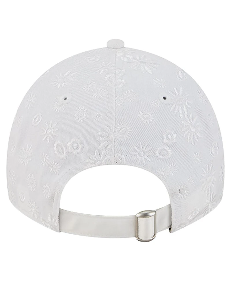 New Era Women's White New York Yankees Floral Mesh 9TWENTY Adjustable Hat