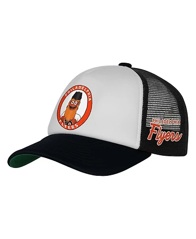 Mitchell & Ness Big Boys and Girls White Philadelphia Flyers Mascot Adjustable Trucker Hat