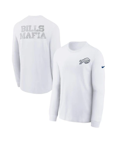 Nike Big Boys and Girls White Buffalo Bills 2025 Rivalries Collection Long Sleeve T-Shirt