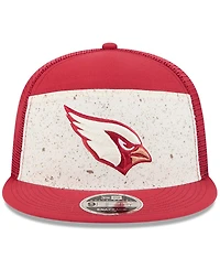 New Era Men's Natural/Cardinal Arizona Cardinals 2025 Rivalries Collection Team Split Panel 9FIFTY Snapback Hat
