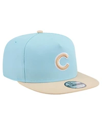 New Era Men's Light Blue/Light Beige Chicago Cubs Color Pack A-Frame 9FIFTY Snapback Hat