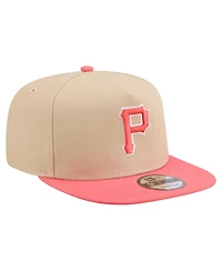 New Era Men's Light /Light Beige Pittsburgh Pirates Color Pack A-Frame 9FIFTY Snapback Hat