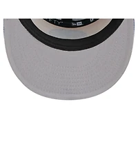 New Era Men's Gold/Royal Golden State Warriors Outdoor Split Panel 9FIFTY Snapback Hat