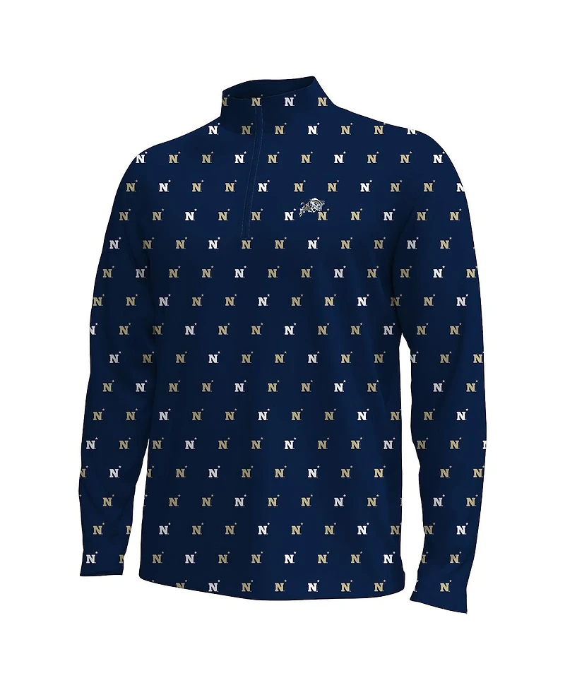 Under Armour Men's Navy Midshipmen Gameday Armourfuse Half-Zip Sweatshirt