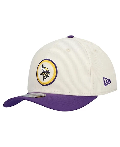 New Era Men's Stone Minnesota Vikings Loyal Corduroy 9SEVENTY Adjustable Hat