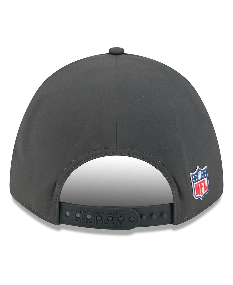 New Era Men's Charcoal Denver Broncos 2025 Sideline Cold Weather 9FORTY M-Crown Adjustable Hat