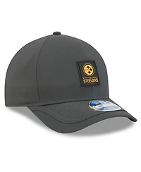 New Era Men's Charcoal Pittsburgh Steelers 2025 Sideline Cold Weather 9FORTY M-Crown Adjustable Hat