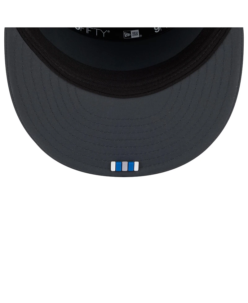New Era Men's Charcoal Detroit Lions 2025 Sideline Cold Weather Split Panel 9FIFTY Snapback Hat