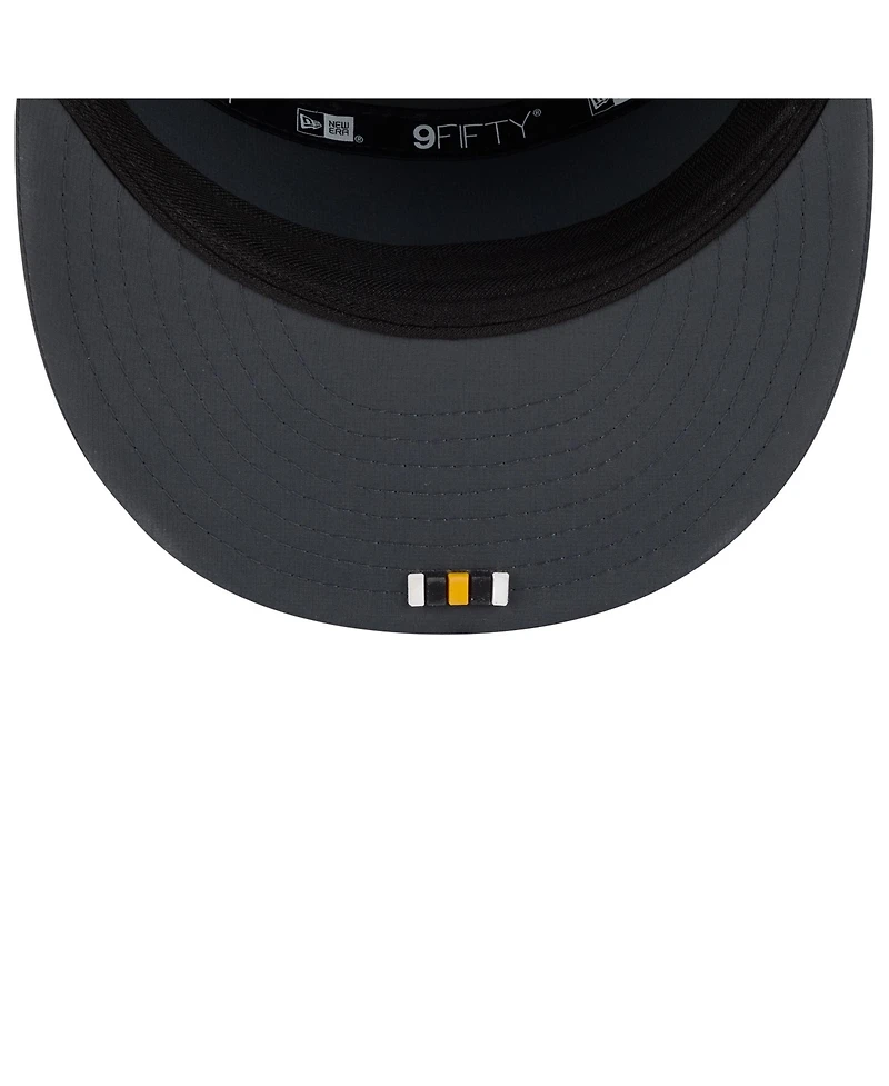 New Era Men's Charcoal Pittsburgh Steelers 2025 Sideline Cold Weather Split Panel 9FIFTY Snapback Hat