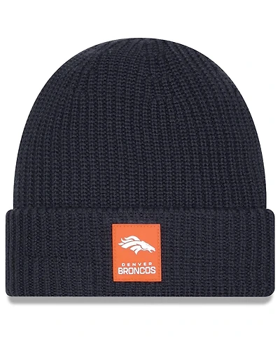 New Era Men's Charcoal Denver Broncos 2025 Sideline Cold Weather Cuffed Knit Hat