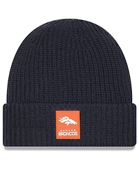 New Era Men's Charcoal Denver Broncos 2025 Sideline Cold Weather Cuffed Knit Hat