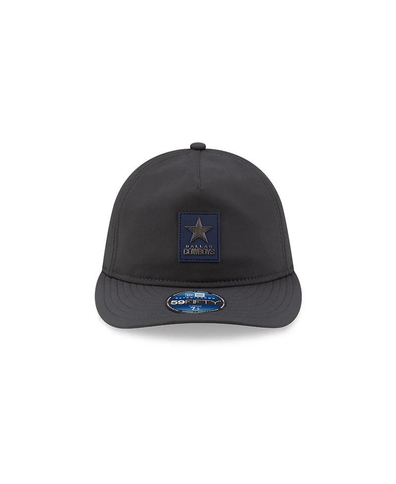 New Era Men's Charcoal Dallas Cowboys 2025 Sideline Cold Weather Retro Crown 59FIFTY Fitted Hat