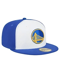 New Era Men's White/Royal Golden State Warriors Repeat 59Fifty Fitted Hat