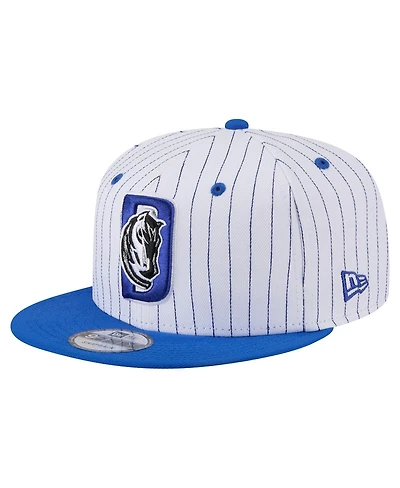 New Era Men's White Dallas Mavericks Deceptor Pinstripe 9FIFTY Snapback Hat