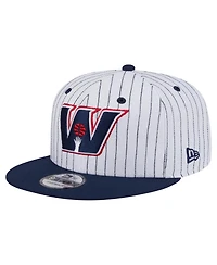 New Era Men's White Washington Wizards Deceptor Pinstripe 9FIFTY Snapback Hat