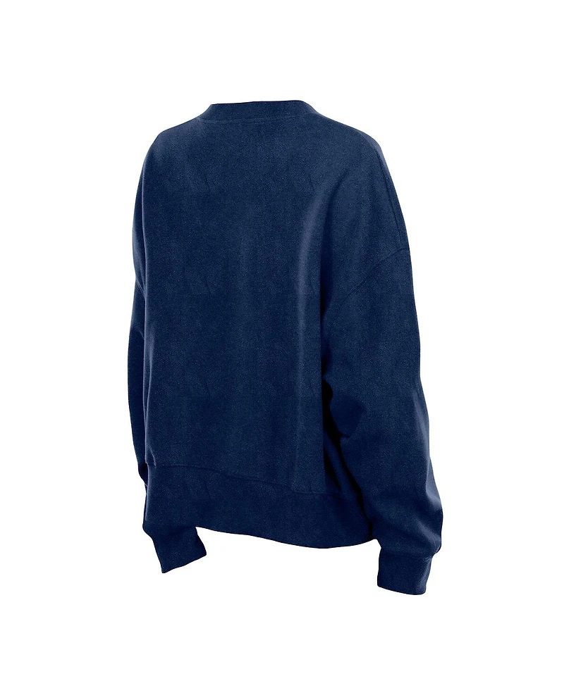 New Era Women's Navy Detroit Tigers Boxy Mineral Wash Dolmen Sleeve Sweatshirt