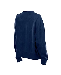 New Era Women's Navy Detroit Tigers Boxy Mineral Wash Dolmen Sleeve Sweatshirt