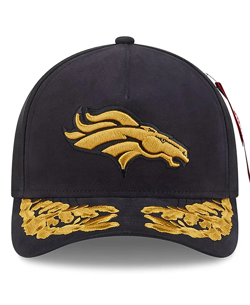 New Era x Alpha Men's Industries Black Denver Broncos A-Frame 9FORTY Adjustable Hat