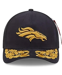 New Era x Alpha Men's Industries Black Denver Broncos A-Frame 9FORTY Adjustable Hat