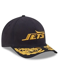 New Era x Alpha Men's Industries Black New York Jets A-Frame 9FORTY Adjustable Hat