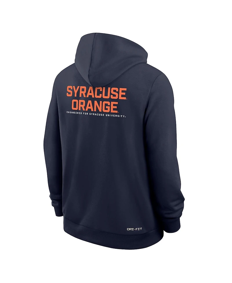 Nike Men's Navy Syracuse Orange 2025 Sideline Standard Issue Dri-Fit Full-Zip Hoodie