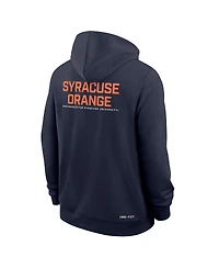 Nike Men's Navy Syracuse Orange 2025 Sideline Standard Issue Dri-Fit Full-Zip Hoodie
