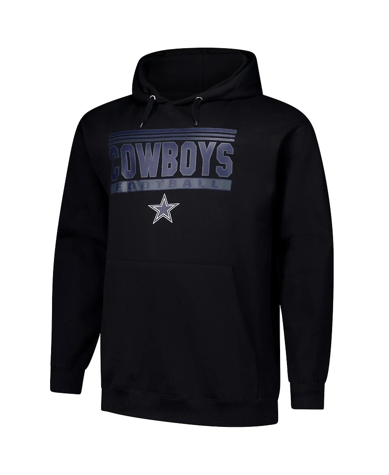 Fanatics Men's Black Dallas Cowboys Big Tall Pop Pullover Hoodie