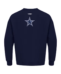 Pro Standard Men's Navy Dallas Cowboys Turn It Up Drop Shoulder Pullover Sweatshirt