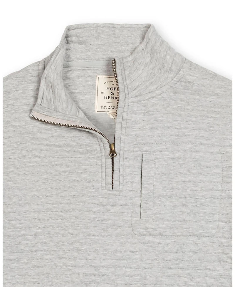 Hope & Henry Men's Quilted Half Zip Pullover