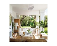 38-inch Modern White 3-Blade without Light Ceiling Fan with Six Speed Remote Control and Timing Function for Indoor