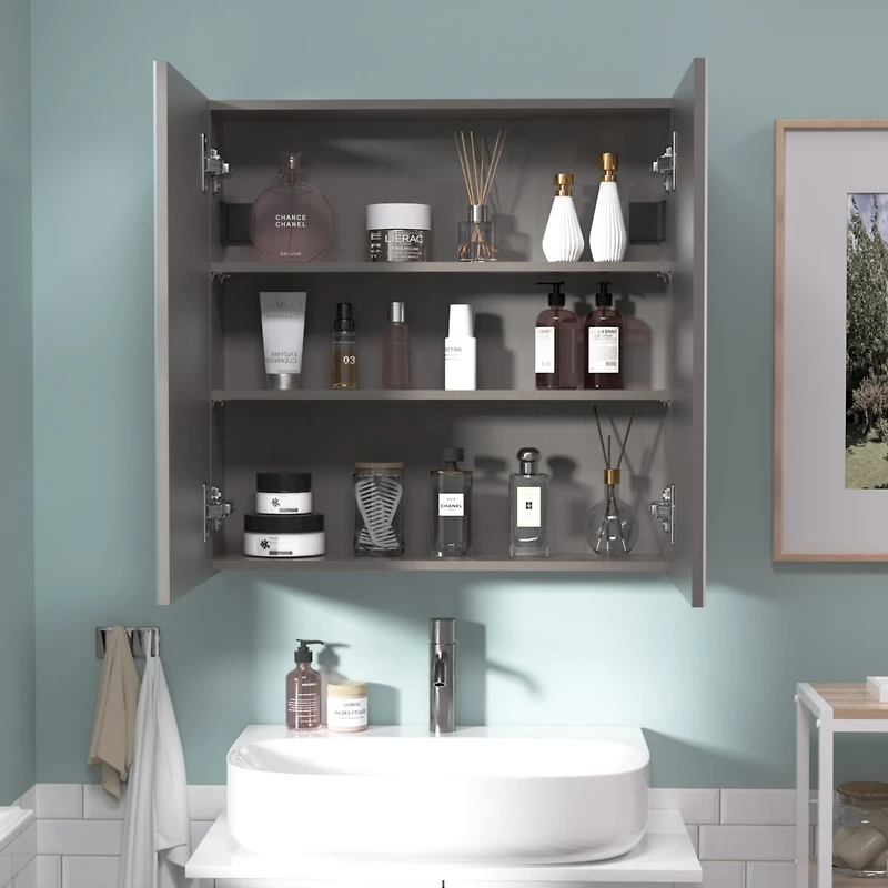 Hauschen Home 24x24 inch Bathroom Wall Cabinet, Saver Storage