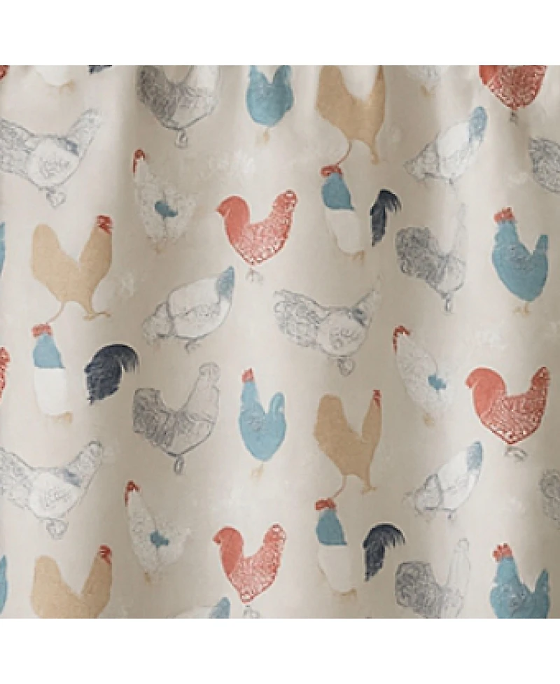 Kate Aurora 3 Piece Cafe Rod Pocket Autumn Country Rooster Kitchen Curtain Tier & Valance Set
