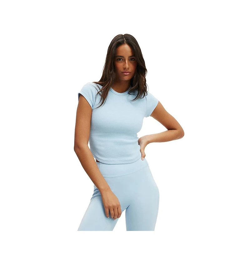 Cotton On Women's Active Curved Hem Baby Tee