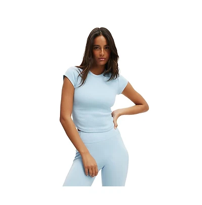 Cotton On Women's Active Curved Hem Baby Tee
