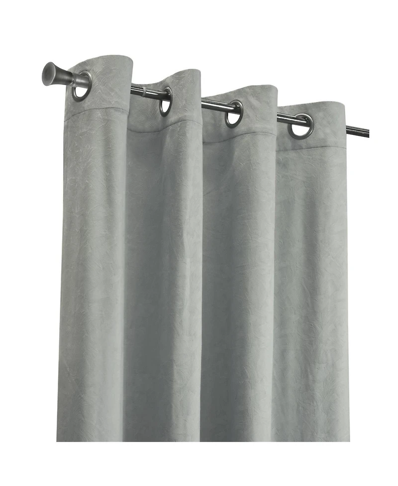 Habitat Bristol Room Darkening Uv Protecion Grommet Curtain Panel for Windows 52" x Grey