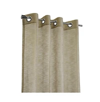Habitat Boucle Raised Slub Texture Exclusive Sheer Grommet Curtain Panel 52" x 95" Tan
