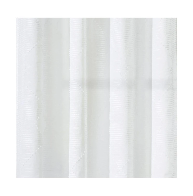 Habitat Diamante Sheer Grommet Exclusive Embroidered Diamond Pattern Curtain Panel 52" x 95" White
