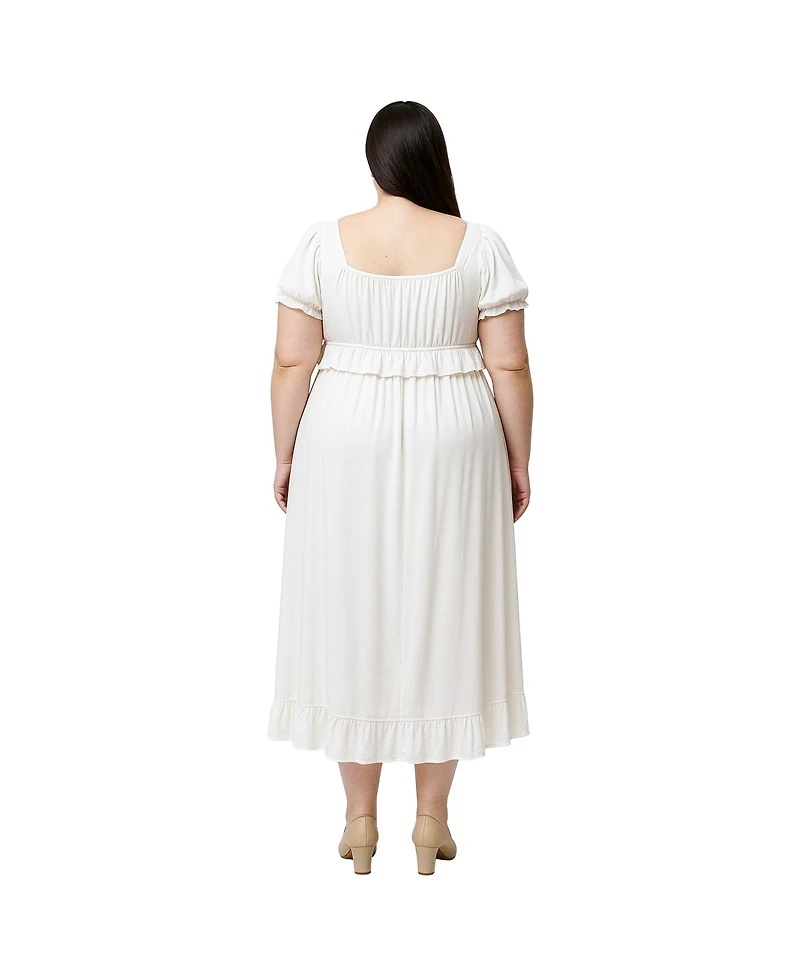 Standards & Practices Plus Ruffled Hem Maxi Dress