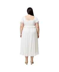 Standards & Practices Plus Ruffled Hem Maxi Dress