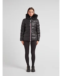 JACK1T Women's R4D Faux Fur Tricolore Racer Jacket